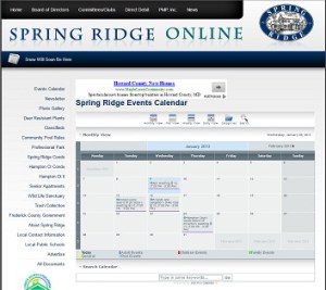 Spring Ridge Online Calendar